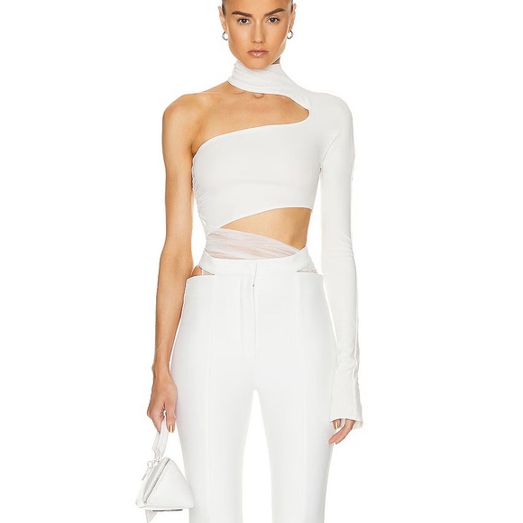 Mugler One Shoulder Cut Out Bodysuit - Picture 6 of 9